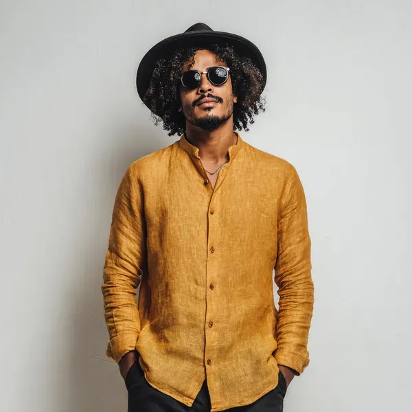 Men_S_Pale_Orange_Linen_100_Pure_Linen_Mandarin_Collar_Shirt