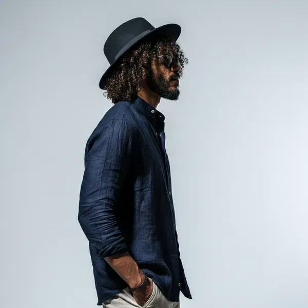 Stitchwa_Men_S_Deep_Blue_Pure_100_Linen_Mandarin_Collar_Shirt