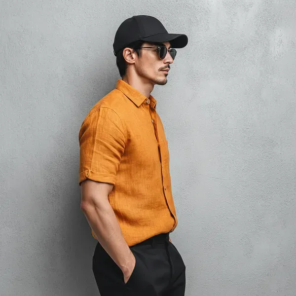 Men_S_Pale_Saffron_Linen_100_Pure_Linen_Shirt