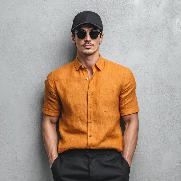 Men_S_Pale_Saffron_Linen_100_Pure_Linen_Shirt