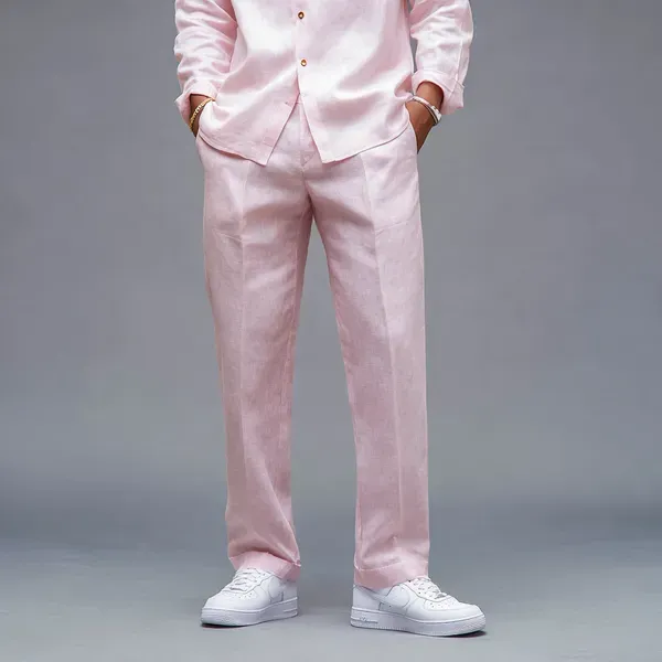 Pastel_Pink_Ultra_Breathable_Pure_Linen_Trousers_Men
