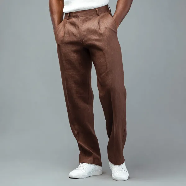 Roasted_Coffee_Stay_Cool_Linen_Summer_Trousers_Men