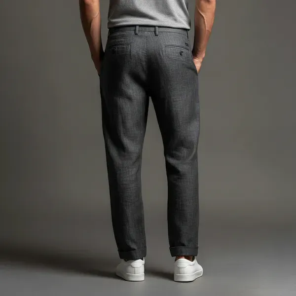 The_Linear_Iron_Grey_Pure_Linen_Pant_For_Men