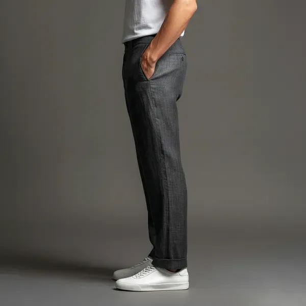 The_Linear_Iron_Grey_Pure_Linen_Pant_For_Men
