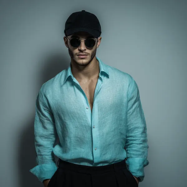 Classic_Light_Sea_Green_Pure_100_Linen_Shirt_For_Men_S
