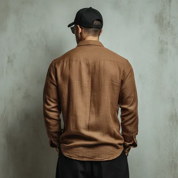 Men_S_Ginger_Brown_Pure_Linen_Shirt