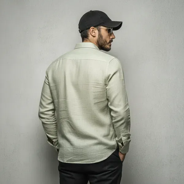 Classic_Ivory_Pure_Linen_Shirt_For_Men_S