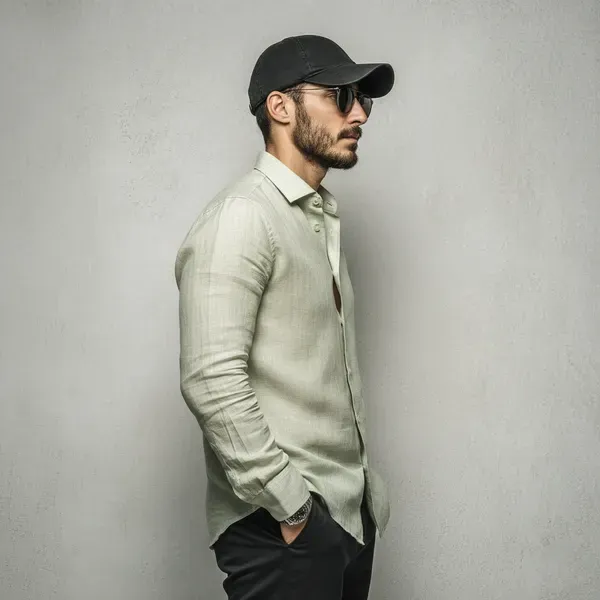 Classic_Ivory_Pure_Linen_Shirt_For_Men_S