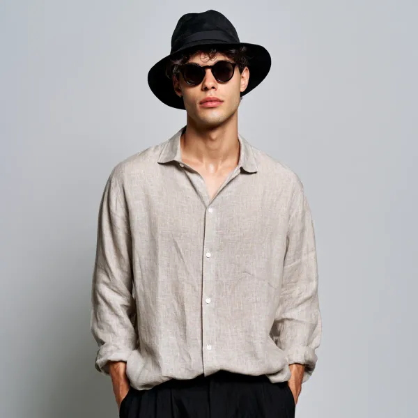Men_S_Classic_Greige_Beige_100_Pure_Linen_Shirt
