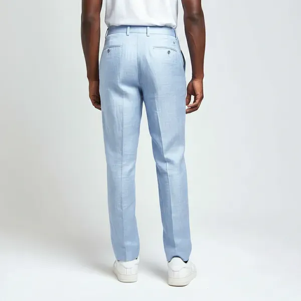 The_Linear_Carolina_Blue_Pure_Linen_Pant_For_Men