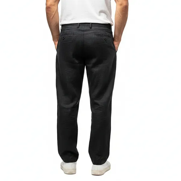 The_Linear_Washed_Black_Pure_Linen_Pant_For_Men