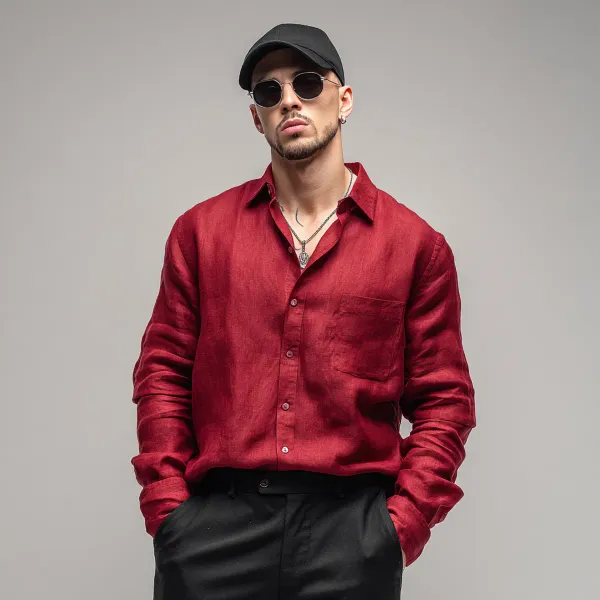 Stitchwa_Men_S_Dusty_Red_Pure_100_Linen