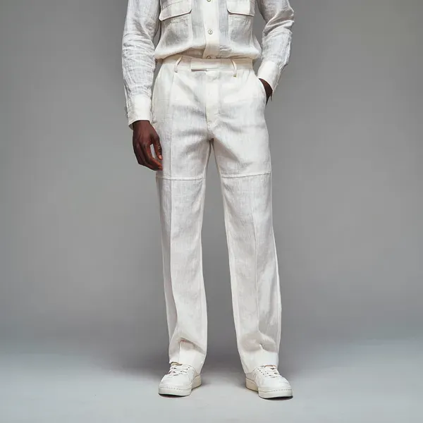 Off_White_Pure_Linen_Resort_Beach_Wear_Trouser_For_Men