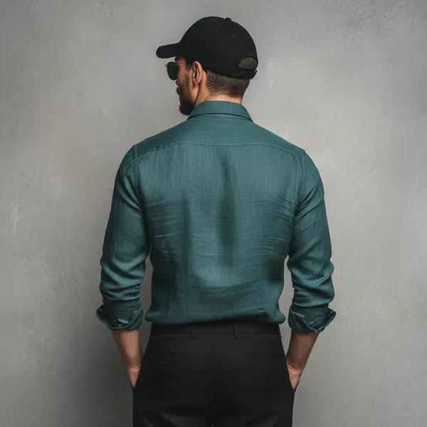 Deep_Sea_Green_100_Linen_Shirt_For_Men_S