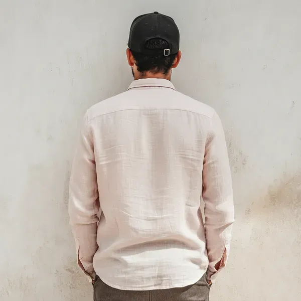 Light_Pink_Pure_Linen_Shirt_For_Men