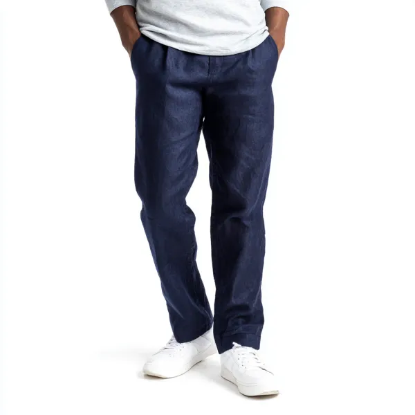 Ink_Blue_Ultra_Breathable_Pure_Linen_Trousers_Men