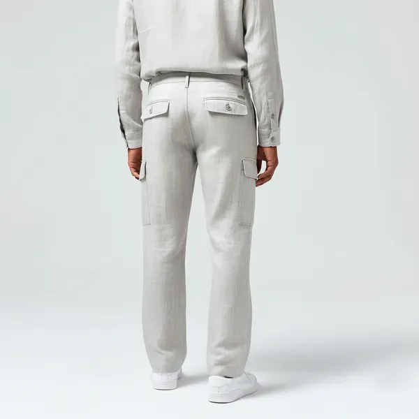 Light_Grey_Pure_Linen_Resort_Beach_Wear_Trouser_For_Men