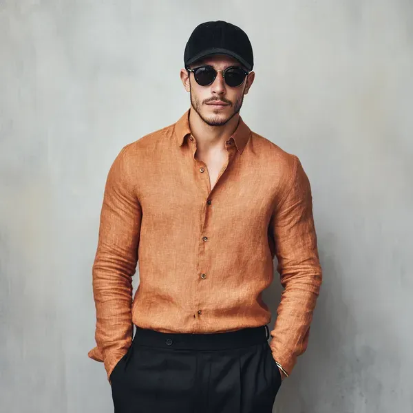 Rust_Coper_Pure_Linen_Men_S_Shirt