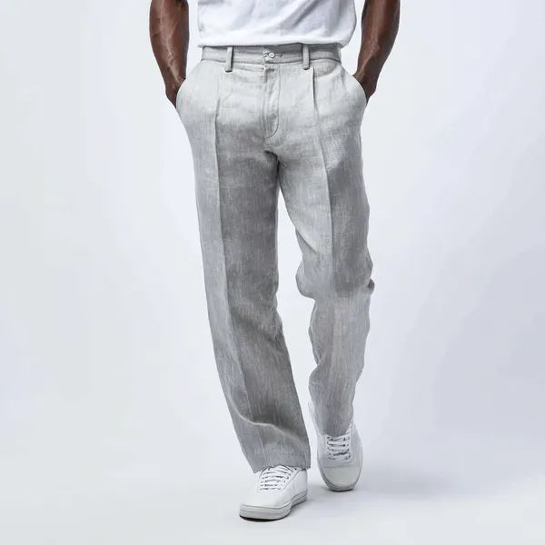 Light_Grey_Pure_Linen_Resort_Beach_Wear_Trouser_For_Men