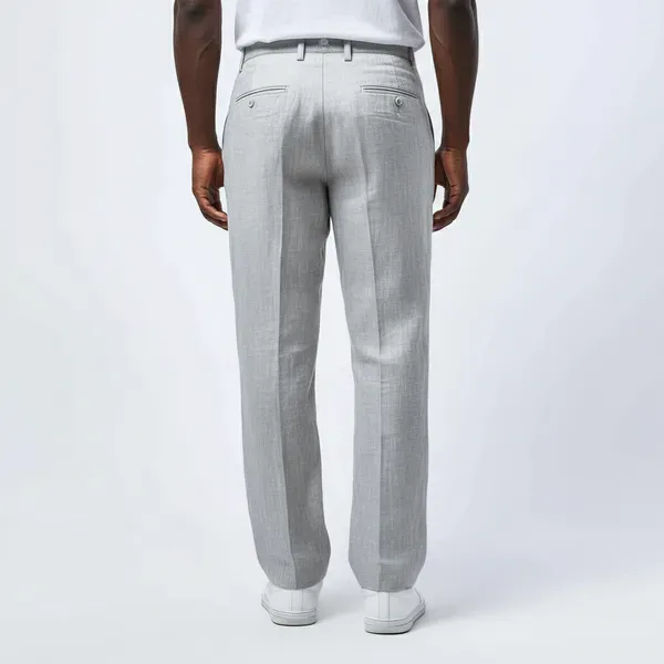 Light_Grey_Pure_Linen_Resort_Beach_Wear_Trouser_For_Men