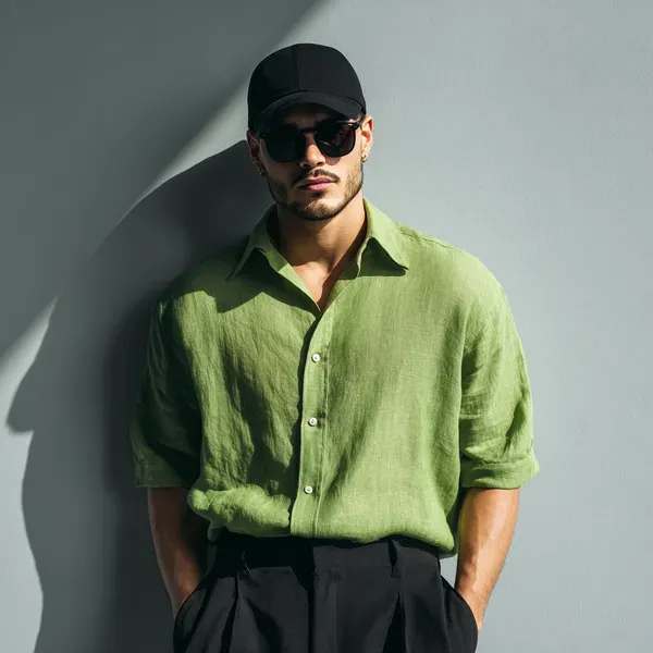 Stitchwa_Men_S_Mint_Green_Pure_Linen_Shirt