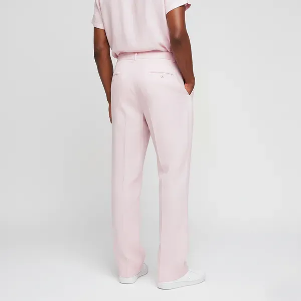 Pink_Pure_Linen_Resort_Beach_Wear_Trouser_For_Men