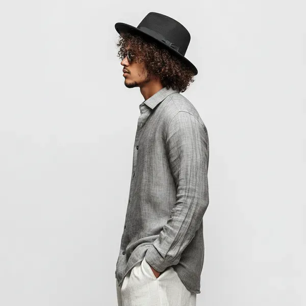 Silver_Pure_100_Linen_Shirt_For_Men_S