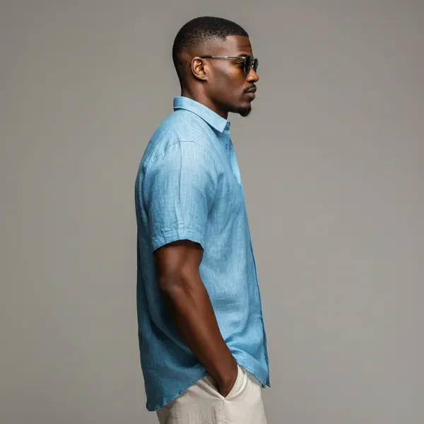 Cool_Comfort_Aqua_Blue_Half_Sleeve_Linen_Shirt