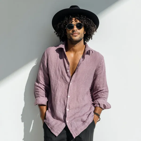 Classic_Light_Lavender_Pure_100_Linen_Shirt_For_Men_S