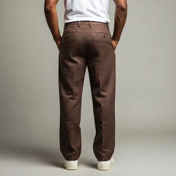 The_Linear_Dark_Walnut_Pure_Linen_Pant_For_Men