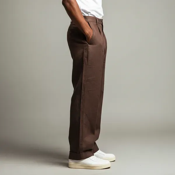 The_Linear_Dark_Walnut_Pure_Linen_Pant_For_Men
