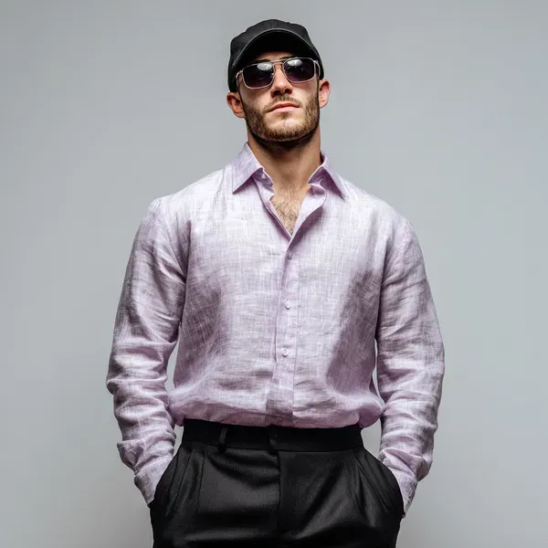 Men_S_Eggplant_100_Pure_Linen_Shirt