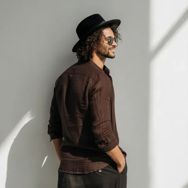 Stitchwa_Men_S_Chocolate_Brown_Pure_Linen_Shirt
