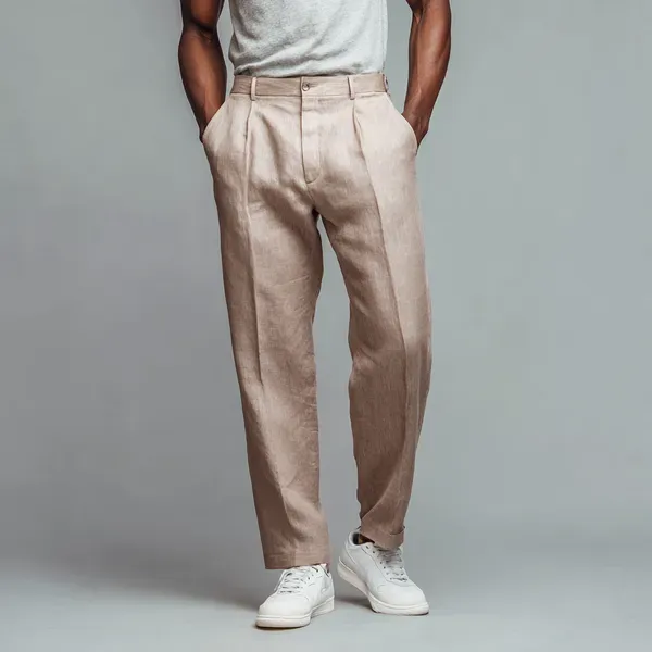 Khaki_Mist_Stay_Cool_Linen_Summer_Trousers_Men