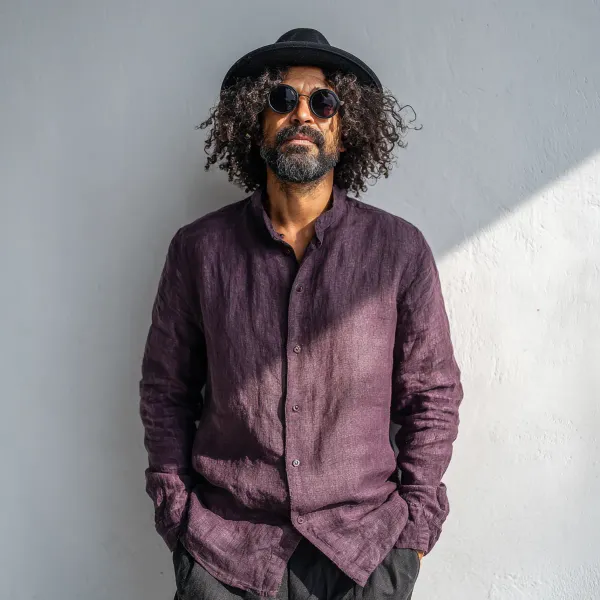 Stitchwa_Men_S_Rich_Plum_Pure_100_Linen_Mandarin_Collar_Shirt