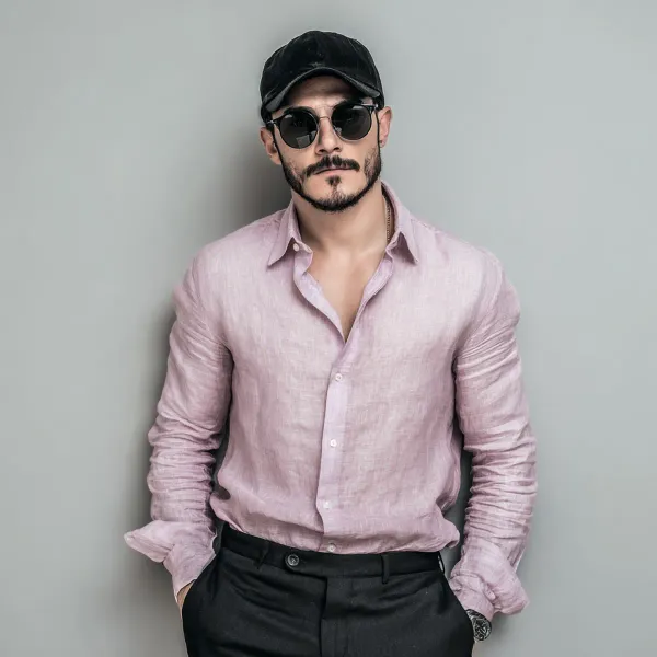 Stitchwa_Men_S_Ash_Rose_Pure_100_Linen_Shirt