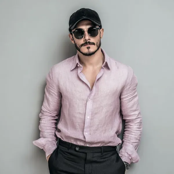Stitchwa_Men_S_Ash_Rose_Pure_100_Linen_Shirt