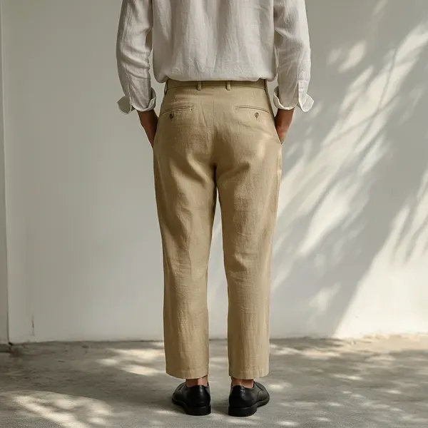 Sand_Pure_Linen_Resort_Beach_Wear_Trouser_For_Men