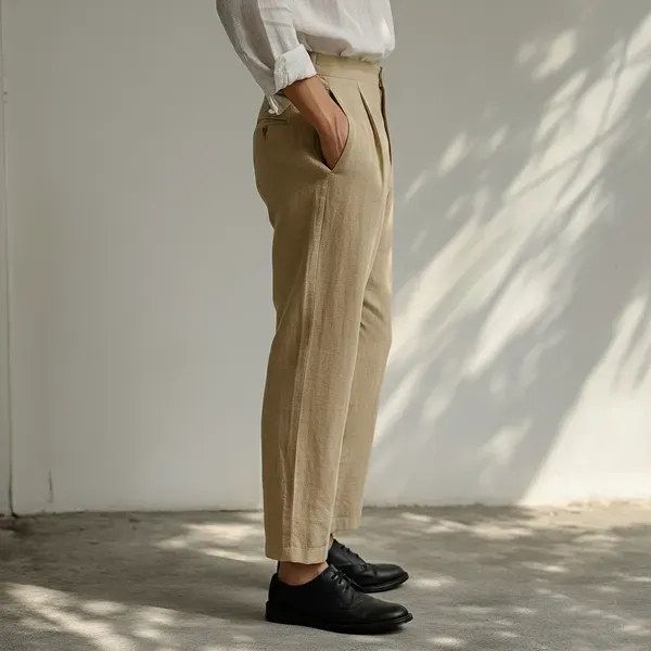 Sand_Pure_Linen_Resort_Beach_Wear_Trouser_For_Men