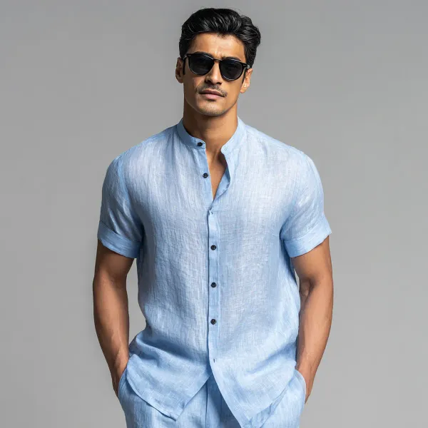 The_Classic_Powder_Blue_Linen_Shirt_Men