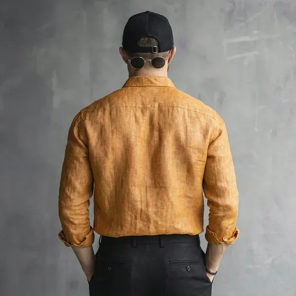 Signature_Zest_Yellow_100_Pure_Linen_Shirt