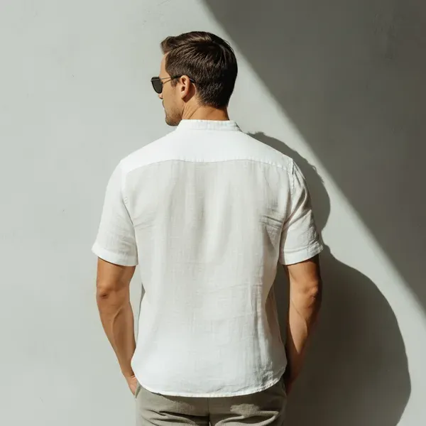 Stitchwa_S_Men_S_Half_Sleeve_White_Linen_Shirt