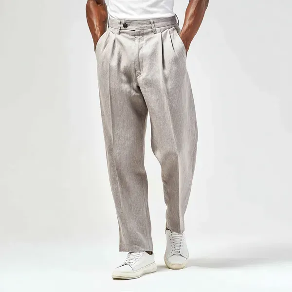 Ash_Grey_Pure_Linen_Resort_Beach_Wear_Trouser_For_Men