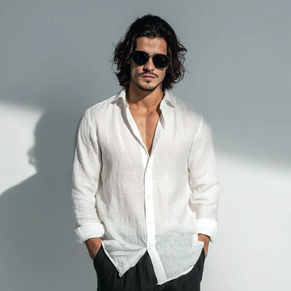 Off_White_Pure_Linen_Shirt_For_Men
