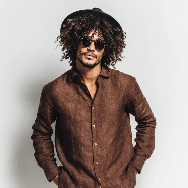 Dark_Brown_Pure_Linen_Men_S_Shirt