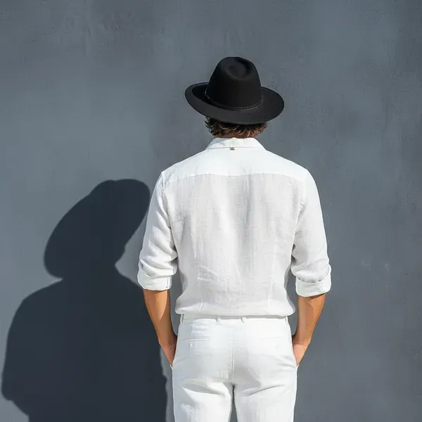 White_Pure_Linen_Shirt_For_Men