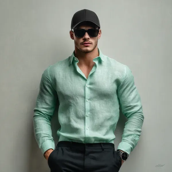 Stitchwa_Men_S_Deep_Ocean_Pure_100_Linen_Shirt