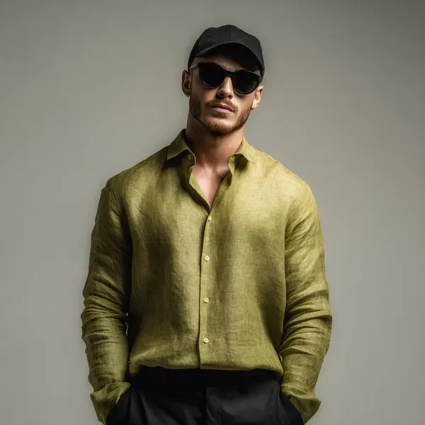 The_Essential_Moss_Pure_Linen_Shirt_For_Men_S