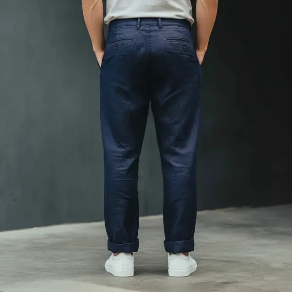 Midnight_Blue_100_European_Linen_Tailored_Pants_Men