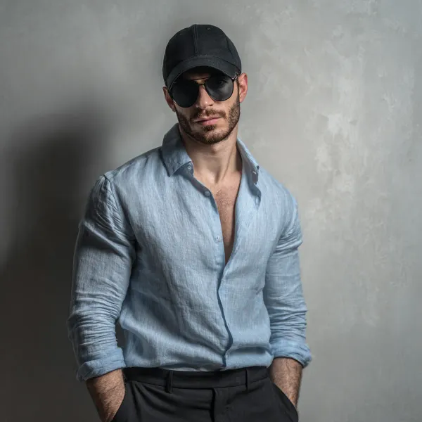 Classic_Sky_Pastel_Blue_Pure_100_Linen_Shirt_For_Men_S